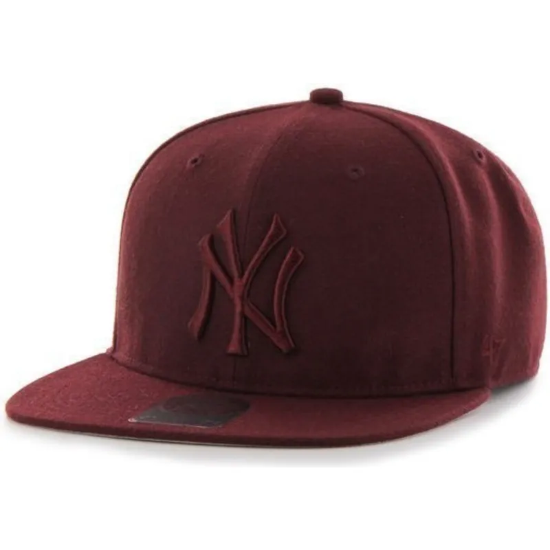 kepsar-plana-rod-snapback-granate-grande-fran-new-york-yankees-mlb-av-47-brand