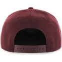 bordeaux-platt-snapback-keps-med-stort-new-york-yankees-mlb-no-shot-logotyp-av-47-brand