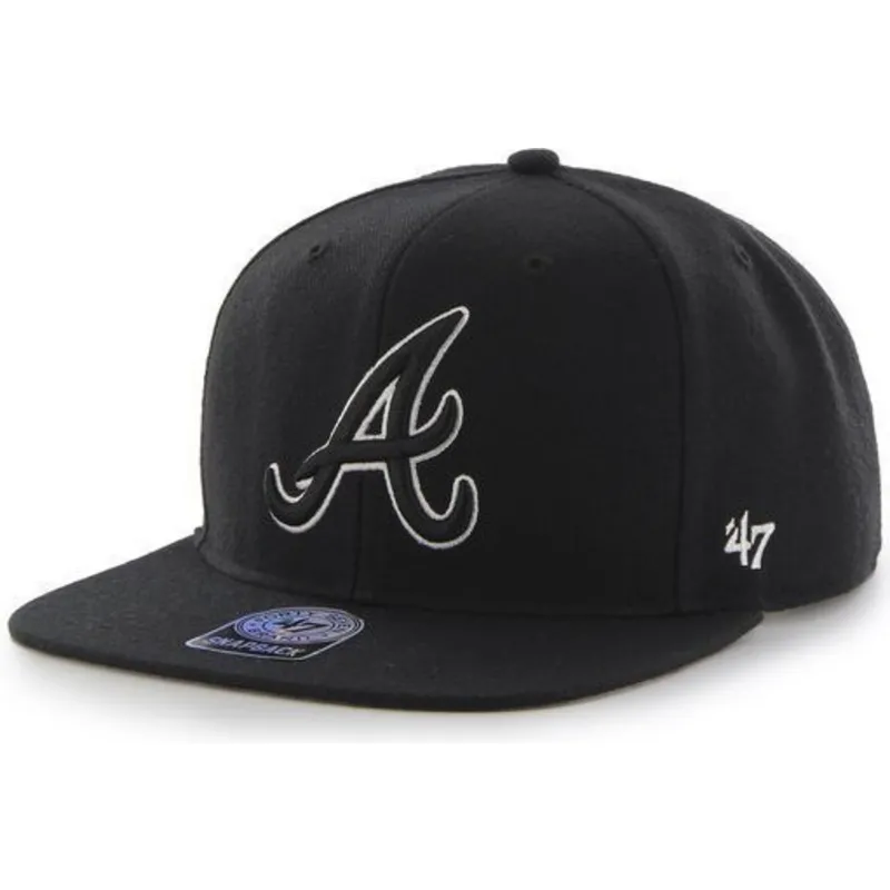 kepsar-plana-svart-snapback-fran-atlanta-braves-mlb-av-47-brand