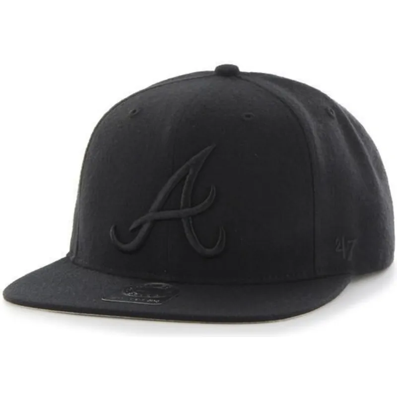 kepsar-plana-svart-snapback-fran-atlanta-braves-mlb-av-47-brand