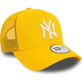 New Era A Frame League Essential New York Yankees MLB Gul Trucker Keps