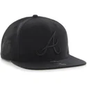 svart-platt-snapback-keps-med-atlanta-braves-mlb-svart-logotyp-fran-47-brand-sure-shot