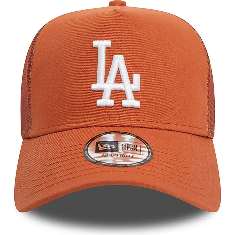 brun-trucker-keps-a-frame-league-essential-fran-los-angeles-dodgers-mlb-av-new-era