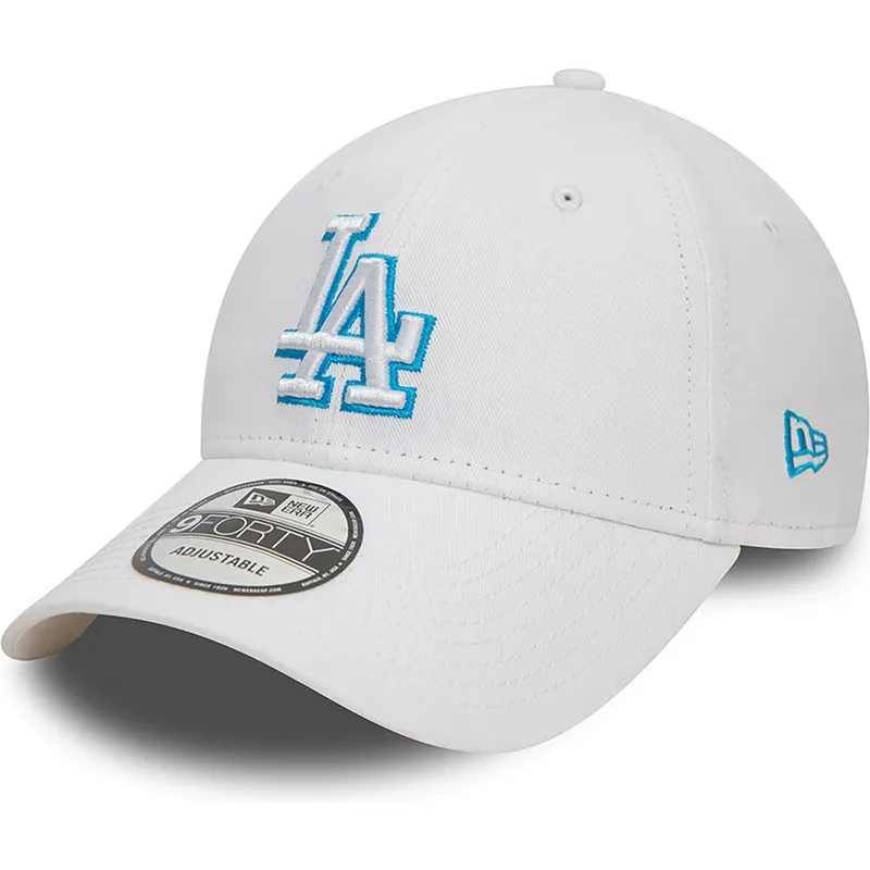 kepsar-curva-vit-justerbart-band-9forty-team-outline-fran-los-angeles-dodgers-mlb-av-new-era