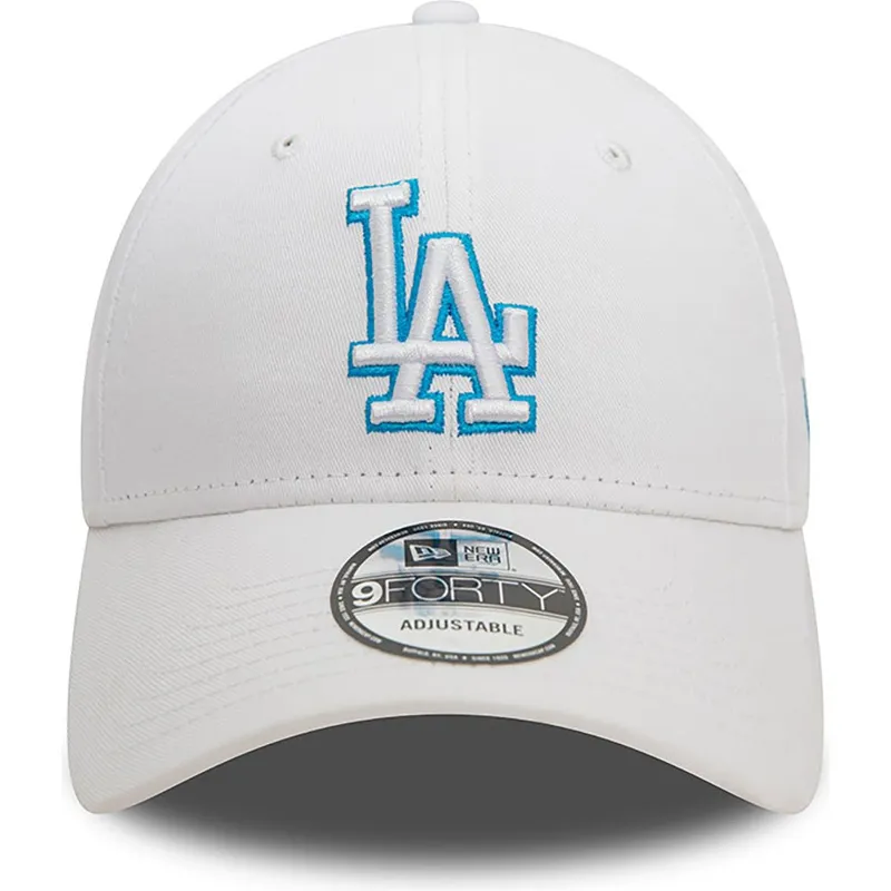 kepsar-curva-vit-justerbart-band-9forty-team-outline-fran-los-angeles-dodgers-mlb-av-new-era