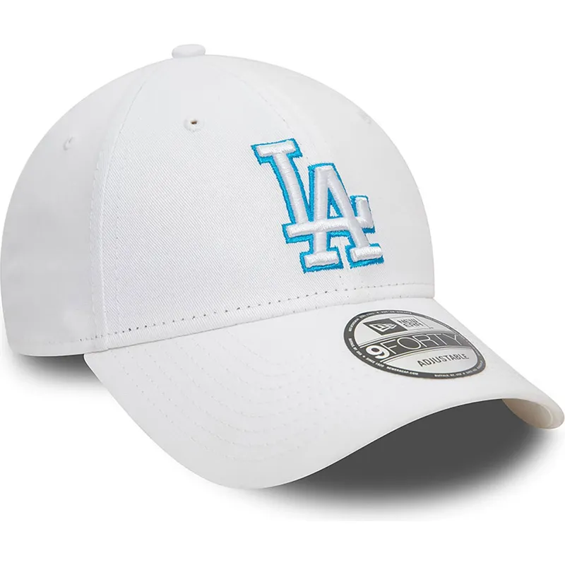 kepsar-curva-vit-justerbart-band-9forty-team-outline-fran-los-angeles-dodgers-mlb-av-new-era