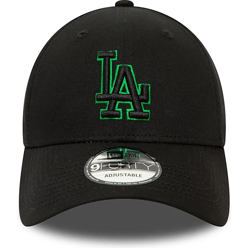 kepsar-curva-svart-justerbart-band-9forty-team-outline-fran-los-angeles-dodgers-mlb-av-new-era