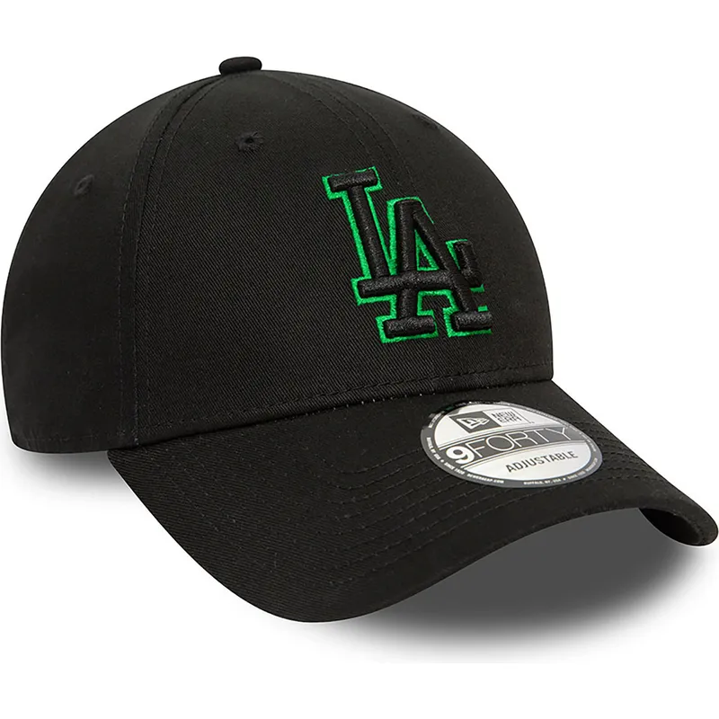 kepsar-curva-svart-justerbart-band-9forty-team-outline-fran-los-angeles-dodgers-mlb-av-new-era