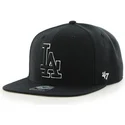svart-los-angeles-dodgers-mlb-sure-shot-snapback-keps-med-platt-skarm-fran-47-brand