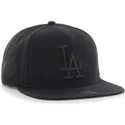 svart-platt-snapback-keps-med-svart-los-angeles-dodgers-mlb-logo-sure-shot-fran-47-brand