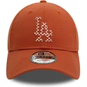 new-era-curved-brim-9forty-seasonal-infill-los-angeles-dodgers-mlb-brown-adjustable-cap