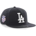 svart-flat-snapback-keps-med-vit-los-angeles-dodgers-mlb-logga-sure-shot-fran-47-brand