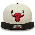 beige-och-svart-platt-keps-snapback-9fifty-logo-chicago-bulls-nba-fran-new-era