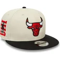 beige-och-svart-platt-keps-snapback-9fifty-logo-chicago-bulls-nba-fran-new-era
