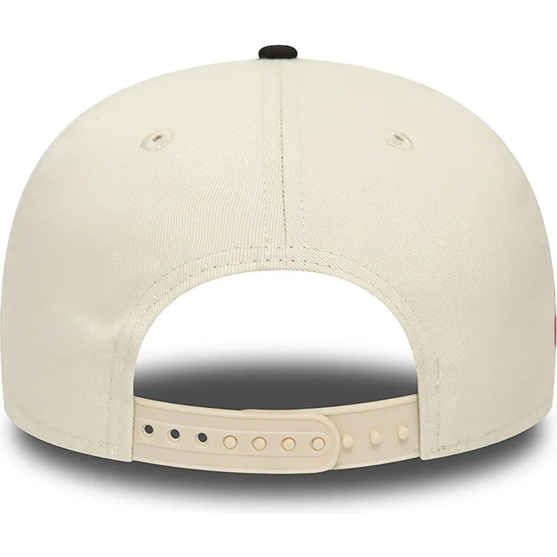 beige-och-svart-platt-keps-snapback-9fifty-logo-chicago-bulls-nba-fran-new-era