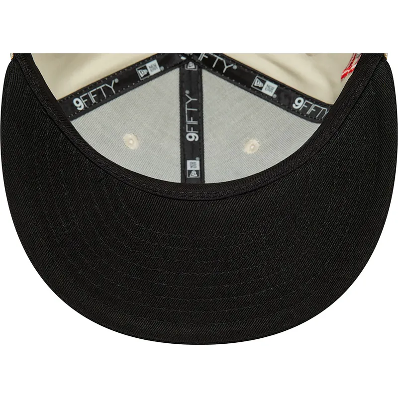 beige-och-svart-platt-keps-snapback-9fifty-logo-chicago-bulls-nba-fran-new-era