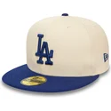 beige-och-bla-los-angeles-dodgers-mlb-59fifty-team-colour-justerbar-flat-keps-fran-new-era
