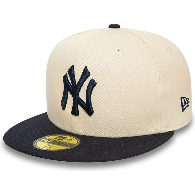 kepsar-plana-beige-justerad-59fifty-team-colour-fran-new-york-yankees-mlb-av-new-era