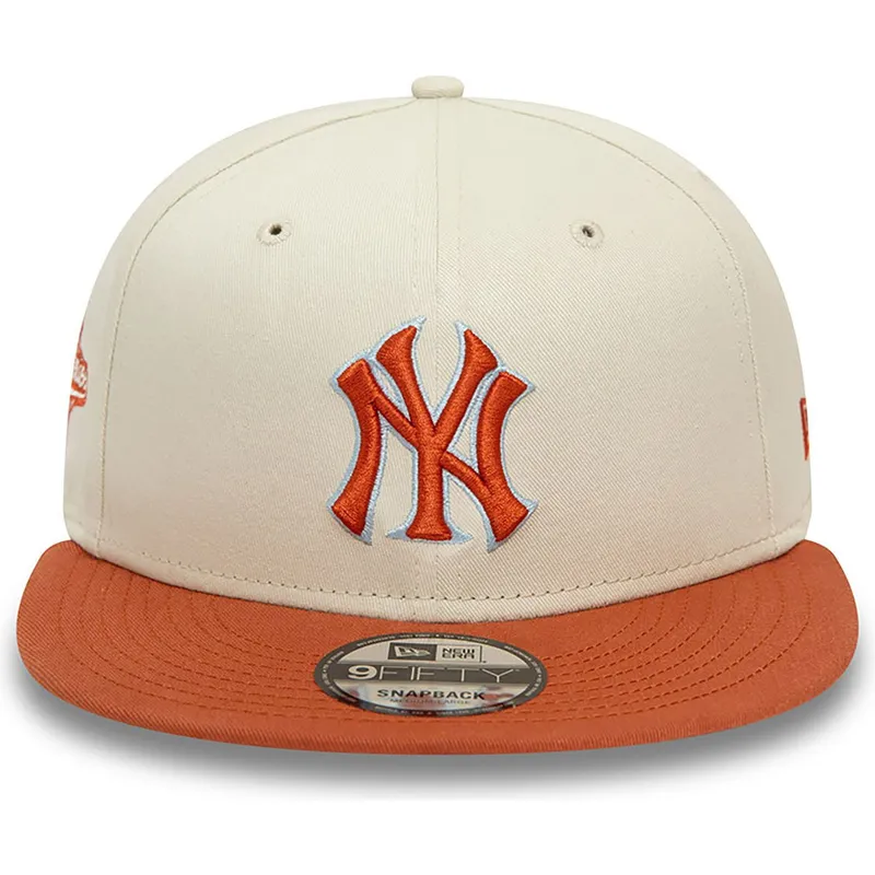 beige-och-brun-snapback-platt-keps-9fifty-patch-new-york-yankees-mlb-fran-new-era