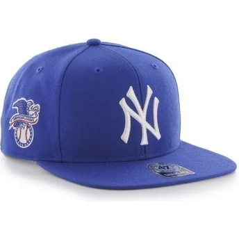 Blå platt snapback-keps New York Yankees MLB Sure Shot från 47 Brand