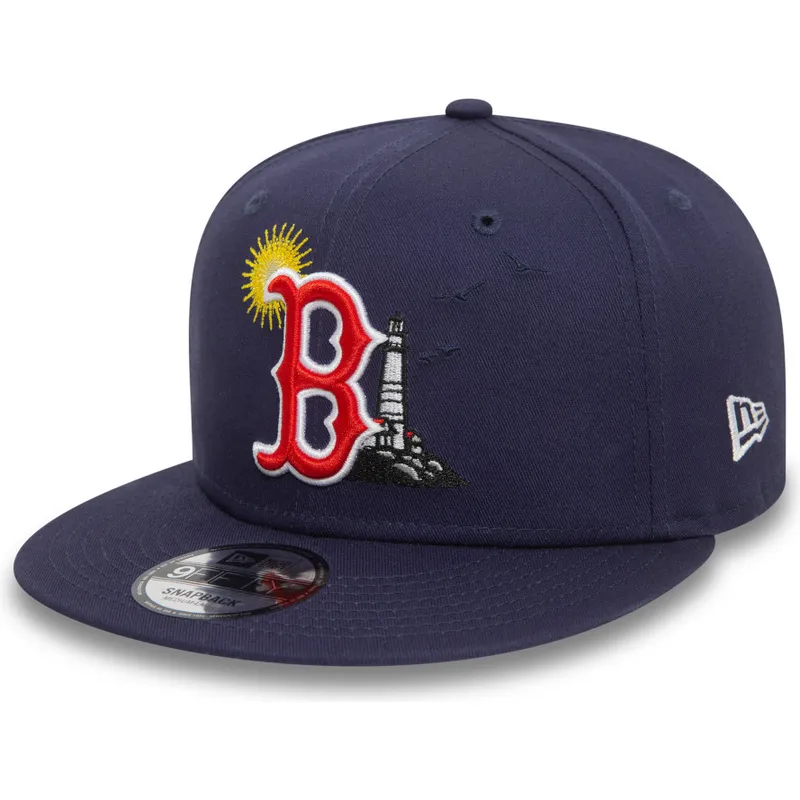 marinbla-platt-snapback-keps-9fifty-summer-icon-fran-boston-red-sox-mlb-av-new-era