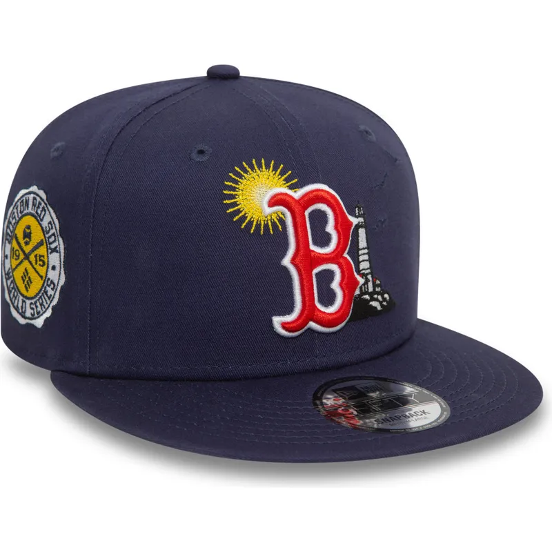 marinbla-platt-snapback-keps-9fifty-summer-icon-fran-boston-red-sox-mlb-av-new-era