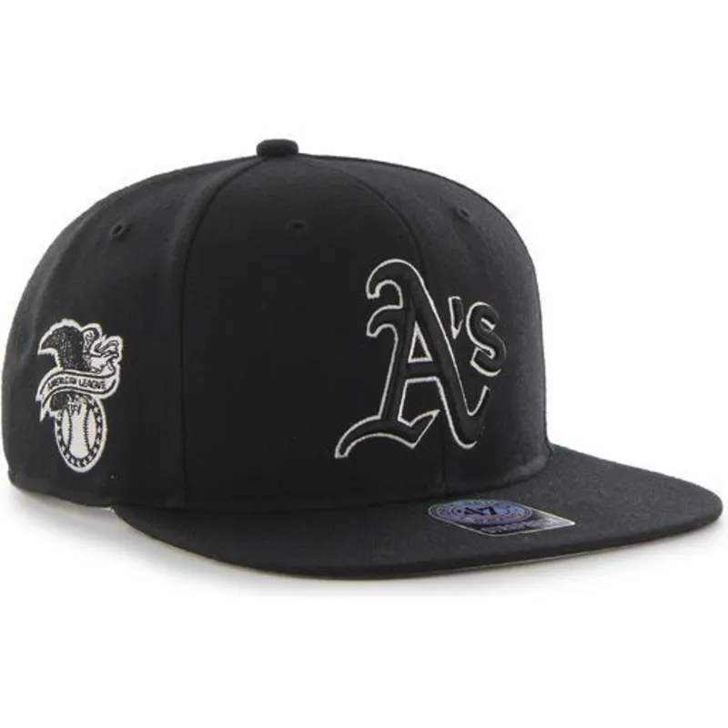 kepsar-plana-svart-snapback-fran-oakland-athletics-mlb-av-47-brand