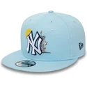 new-era-new-york-yankees-mlb-ljusbla-platt-snapback-keps-9fifty-summer-icon