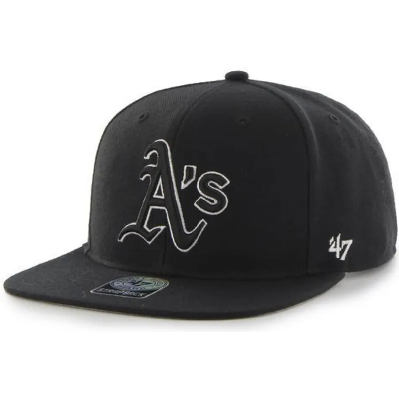 kepsar-plana-svart-snapback-fran-oakland-athletics-mlb-av-47-brand