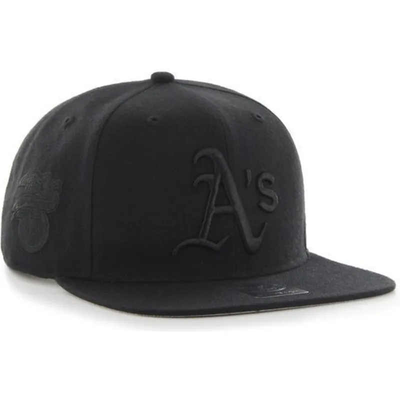 kepsar-plana-svart-snapback-fran-oakland-athletics-mlb-av-47-brand