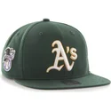 kepsar-plana-gron-snapback-fran-oakland-athletics-mlb-av-47-brand