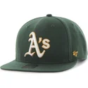 kepsar-plana-gron-snapback-fran-oakland-athletics-mlb-av-47-brand