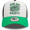 gorra-trucker-vit-svart-och-gron-a-frame-character-av-rick-och-morty-fran-new-era
