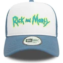 vit-och-bla-trucker-keps-a-frame-character-rick-och-morty-fran-new-era