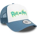 vit-och-bla-trucker-keps-a-frame-character-rick-och-morty-fran-new-era