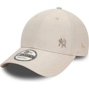 Beige justerbar 9FORTY Flawless kurvkeps New York Yankees MLB från New Era
