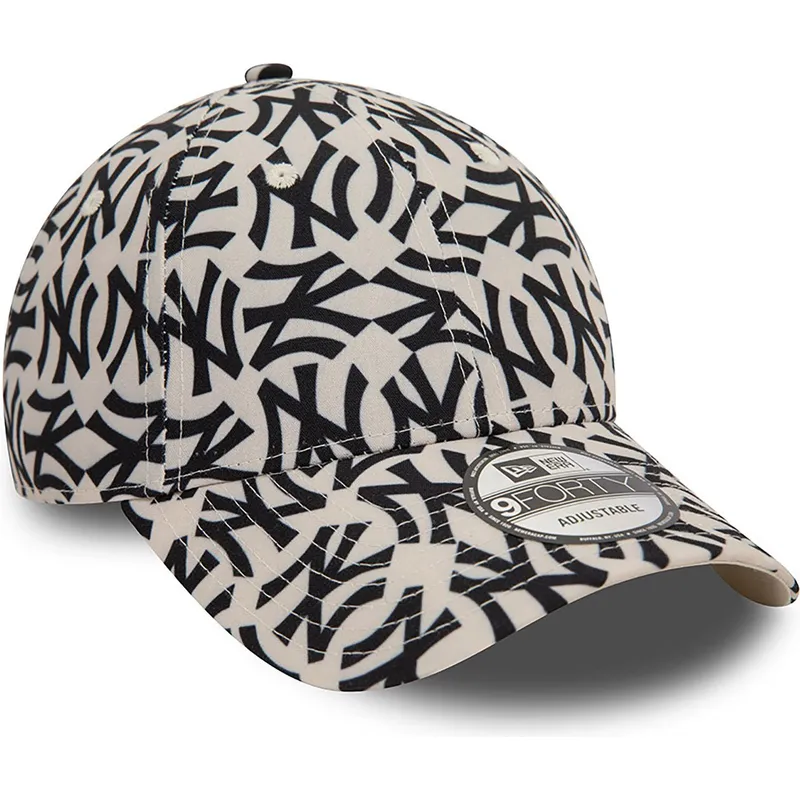 bojd-beige-och-svart-justerbar-keps-9forty-monogram-fran-new-york-yankees-mlb-av-new-era