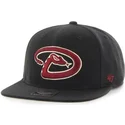 47-brand-arizona-diamondbacks-mlb-sure-shot-svart-snapback-flat-keps