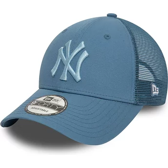 New Era Blå Logo 9FORTY Home Field New York Yankees MLB Blå Trucker Keps