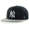 new-york-yankees-mlb-sure-shot-svart-platt-keps-med-gra-skarm-snapback-fran-47-brand