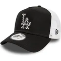 svart-och-vit-trucker-keps-a-frame-seasonal-infill-fran-los-angeles-dodgers-mlb-av-new-era
