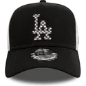 svart-och-vit-trucker-keps-a-frame-seasonal-infill-fran-los-angeles-dodgers-mlb-av-new-era