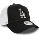 svart-och-vit-trucker-keps-a-frame-seasonal-infill-fran-los-angeles-dodgers-mlb-av-new-era