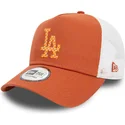 los-angeles-dodgers-mlb-brun-och-vit-a-frame-seasonal-infill-truckerkeps-fran-new-era
