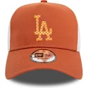 brun-och-vit-trucker-keps-a-frame-seasonal-infill-fran-los-angeles-dodgers-mlb-av-new-era