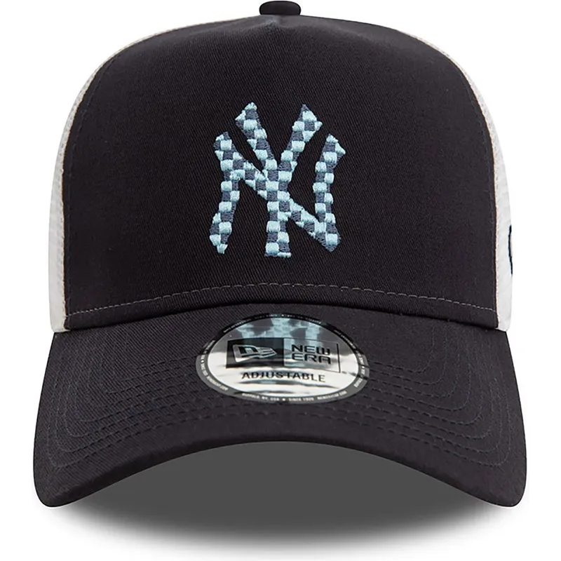 keps-trucker-marinbla-och-vit-a-frame-seasonal-infill-fran-new-york-yankees-mlb-av-new-era