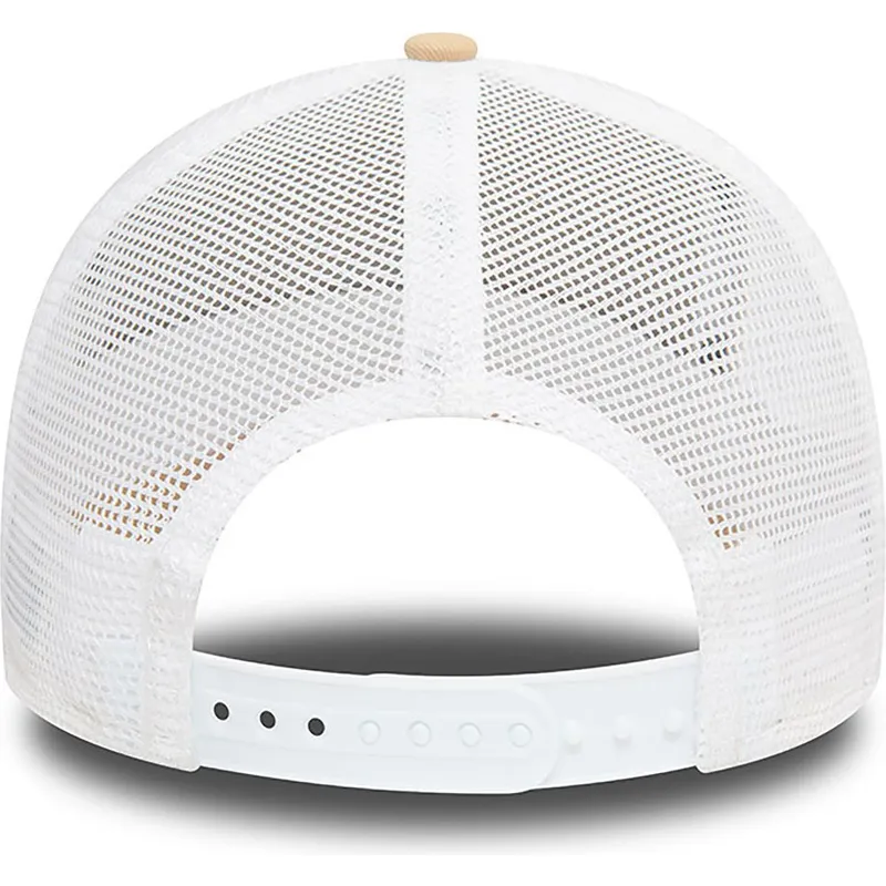 ljusbrun-och-vit-truckerkeps-a-frame-seasonal-infill-los-angeles-dodgers-mlb-fran-new-era