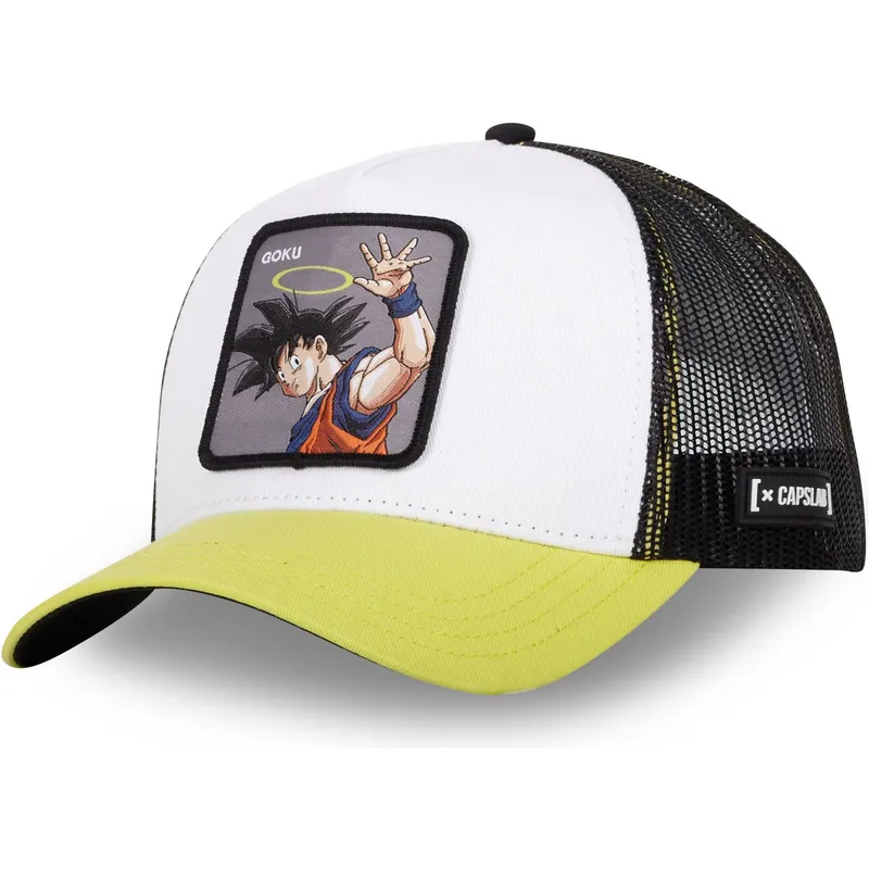 capslab-dragon-ball-son-goku-vit-svart-och-gul-truckerkeps