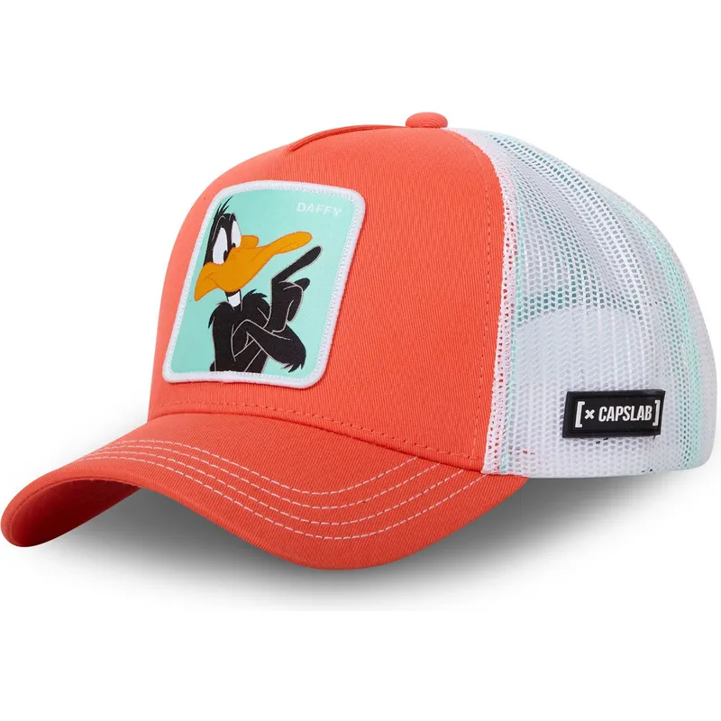 capslab-looney-tunes-pato-lucas-daf-ct-orange-och-vit-truckerkeps