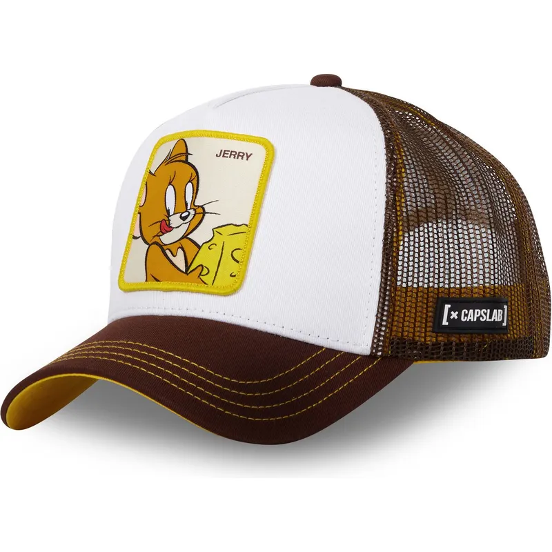 capslab-looney-tunes-jerry-che-ct-vit-och-brun-truckerkeps
